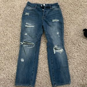 pacsun mom jeans dark wash